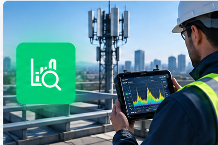 Representative RF testing and validation field equipment visualization
